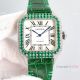 Swiss Copy Cartier Santos 100 Full Iced Rainbow Watches Black Roman 40mm (9)_th.jpg